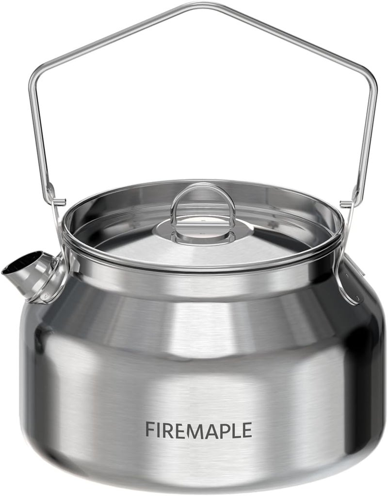 Fire-Maple Antarcti Portable 1.2 Liter Lightweight Stainless Steel Camping Kettle | Durable and Portable Camp Tea Pot | Ideal for Bushcraft and Outdoor Campfire Use - Image 1